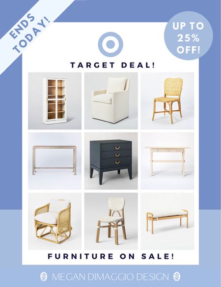 ENDS TODAY!! Monday 3/20’!! Last chance to score up to 25% OFF select furniture at Target! 🎯 including so many great Studio McGee pieces! Like this pretty white glass sliding door cabinet, this new console 😍 and this rattan accent chair!!🙌🏻 more linked 

#LTKsalealert #LTKFind #LTKhome