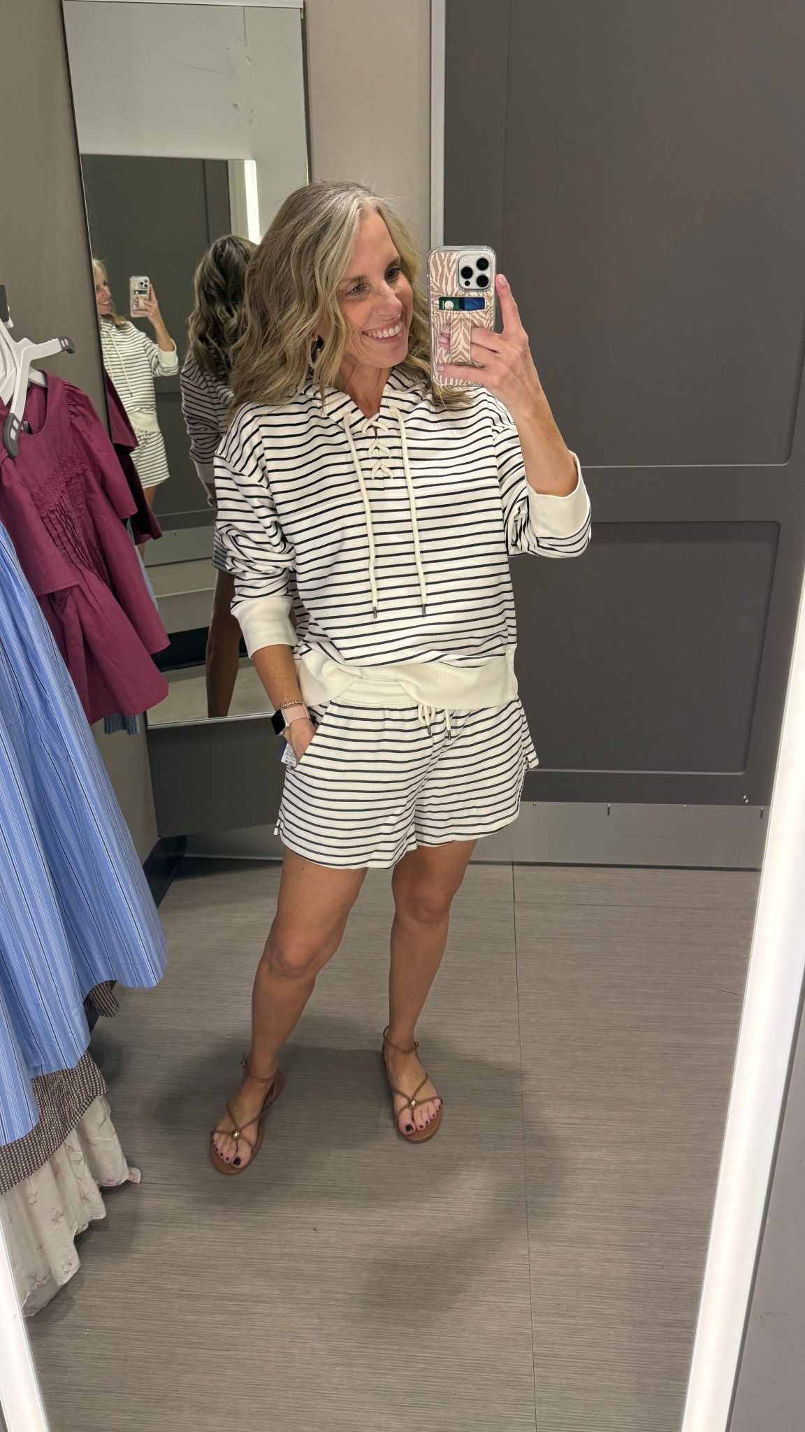 These pieces are so cute and comfy. Wearing XS in both. 

#LTKootd #LTKOver40 #LTKSeasonal