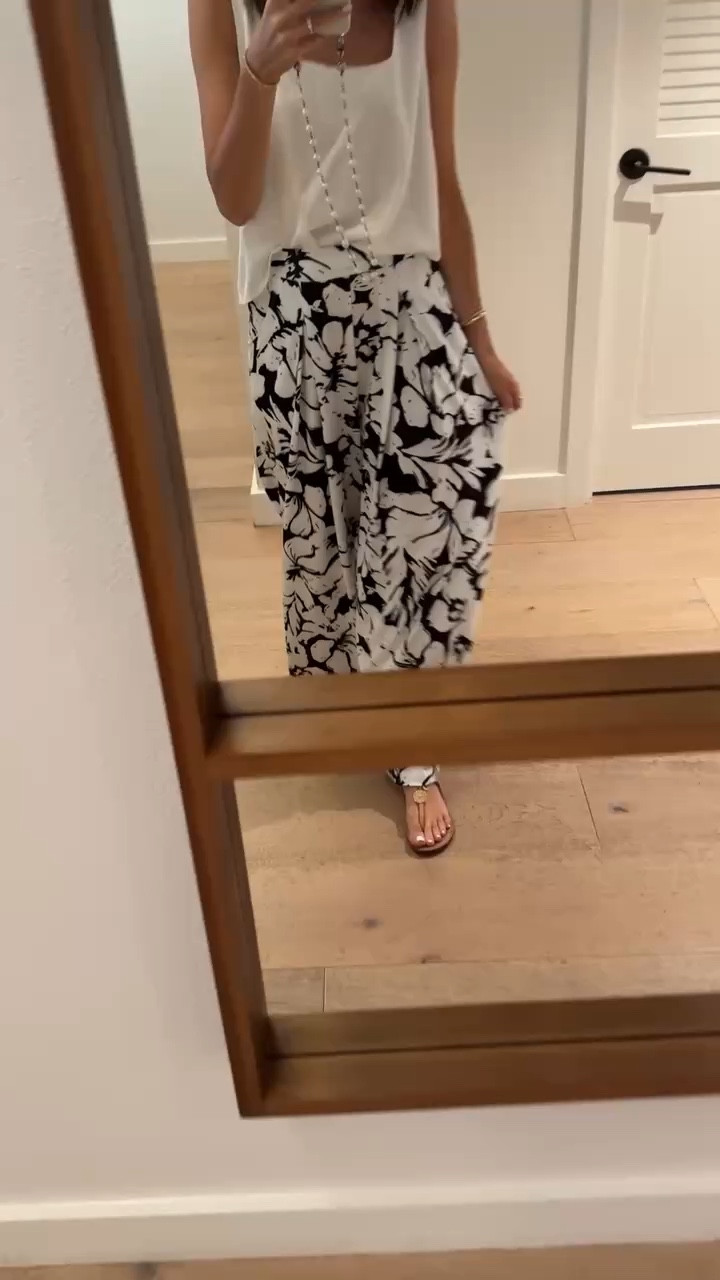 Love these flowy pants! I’m just shy of 5-7” wearing the size small and the top is from a matching linen set, wearing the size small #stylinbyaylin #amazon  

#LTKTravel #LTKootd #LTKSeasonal