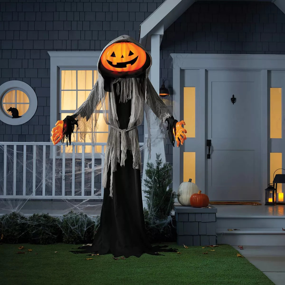 Lewis & Friends™ 8' Halloween Light and Sound Lewis The Pumpkin Ghoul™ - Hyde & EEK! Boutique... | Target