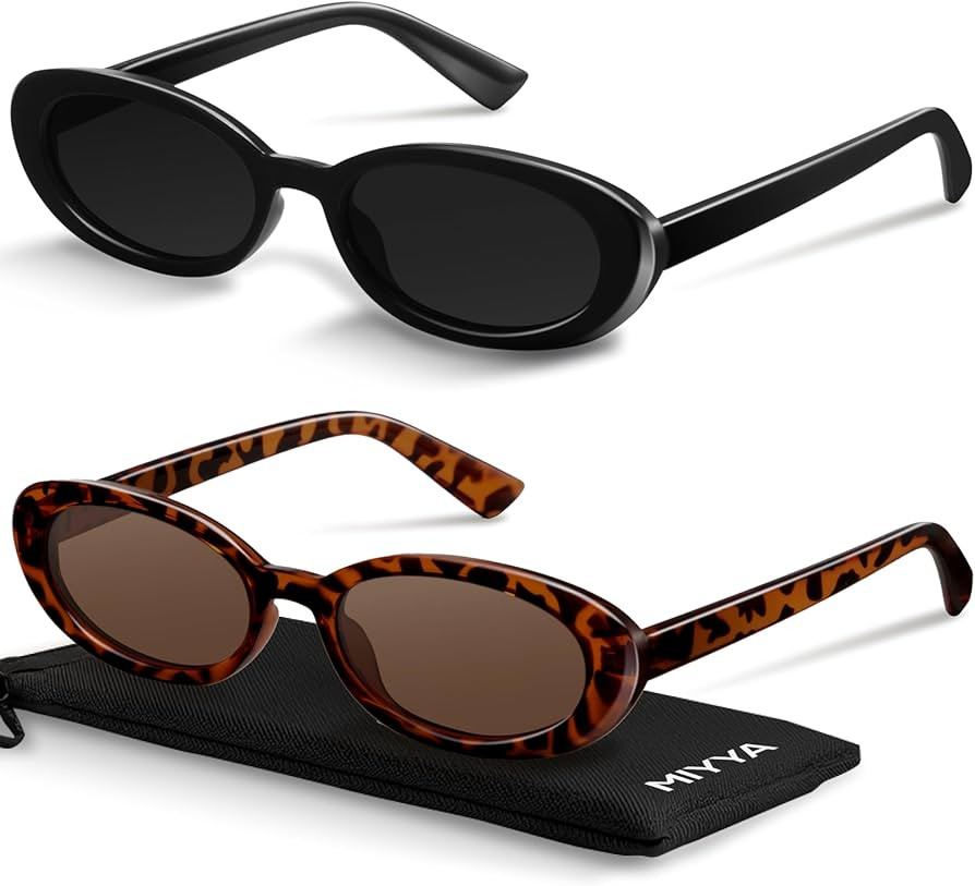 miyya Trendy Polarized Sunglasses Women, Oval Sunglasses for Women Men, Retro Sun Glasses for Wom... | Amazon (US)