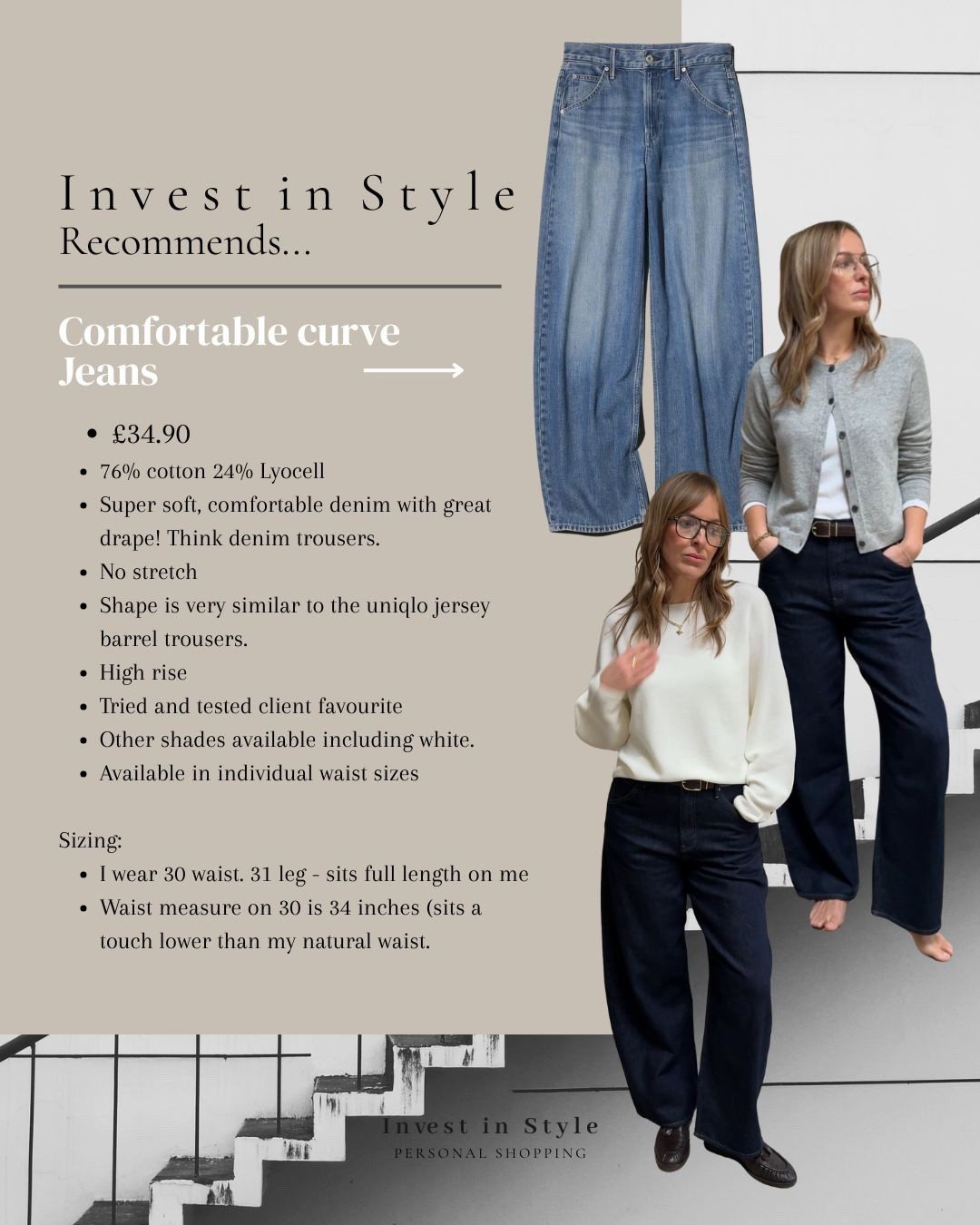 Comfort trs style jean recommendation
Curved leg shape , full length. 

I wear 30 waist 31 length 

#LTKuk #LTKstyletip #LTKjeans