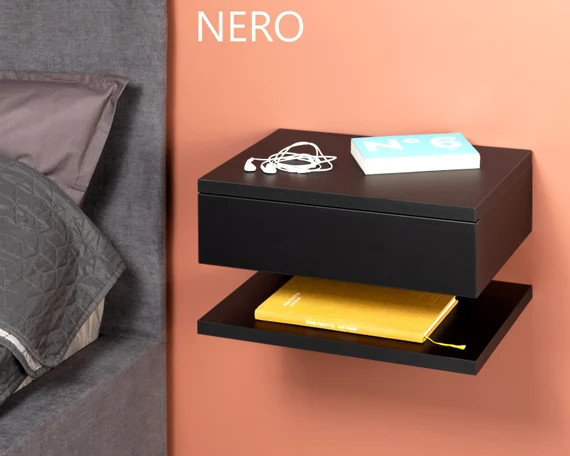 Floating Night Stand Floating Bedside Table | Etsy | Etsy (US)