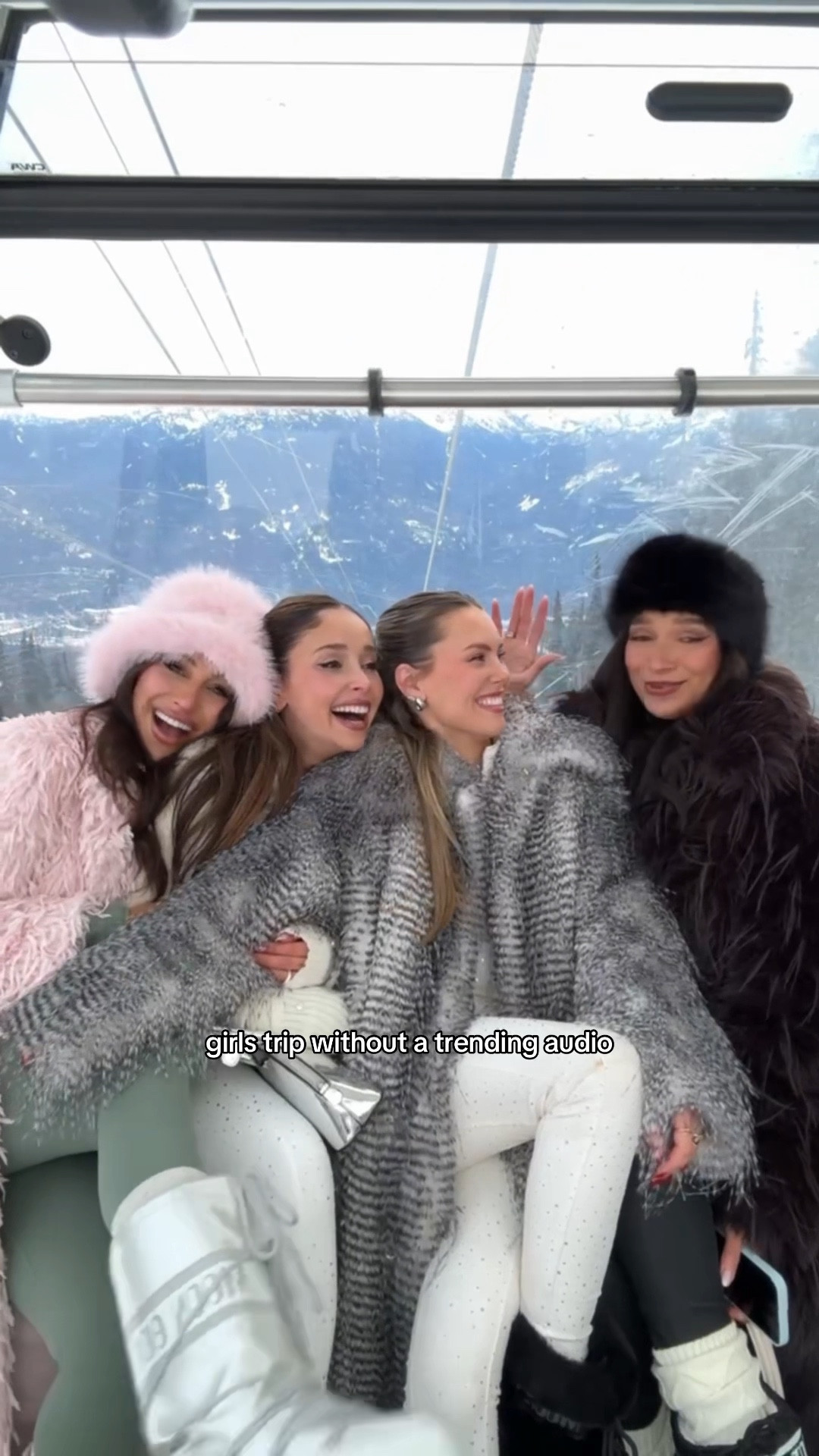 everything me & my friends wore on the guess brand trip to whistler 🫶🏽 faux fur coats, high heeled boots, ski suits, winter outfit ideas, bestie matching outfits 

#LTKSeasonal #LTKWatchNow #LTKStyleTip