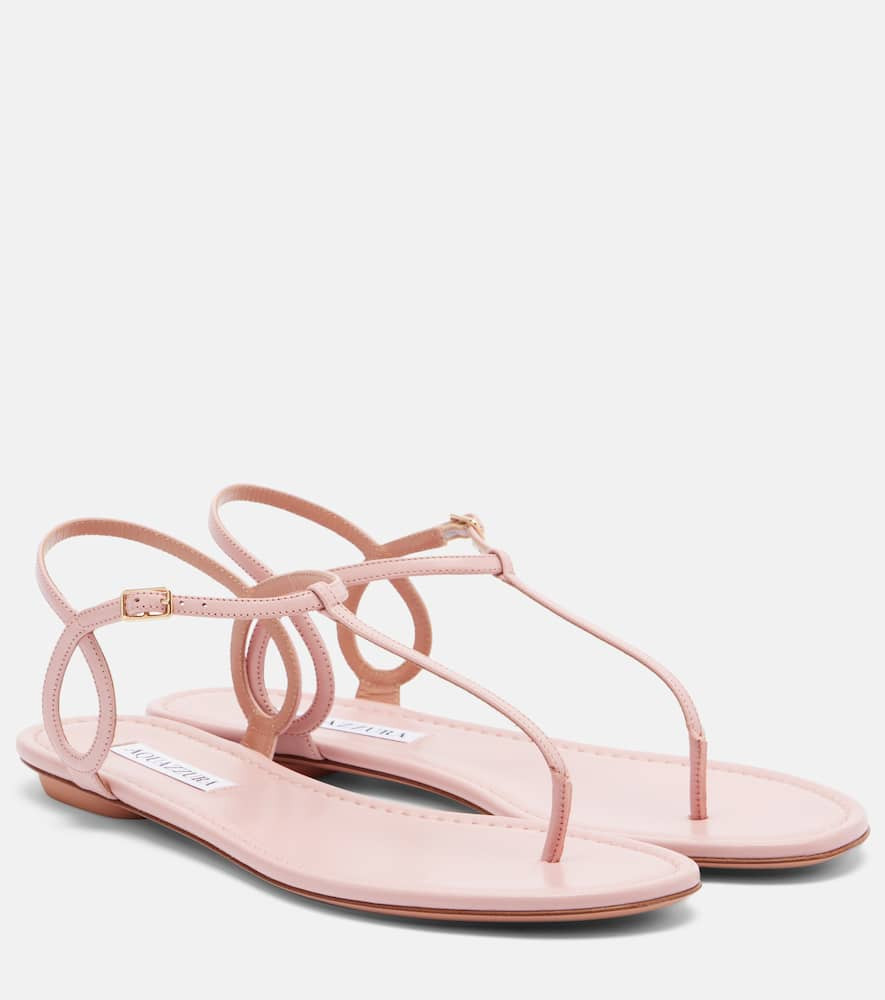 Aquazzura Almost Bare leather thong sandals | Mytheresa (US/CA)