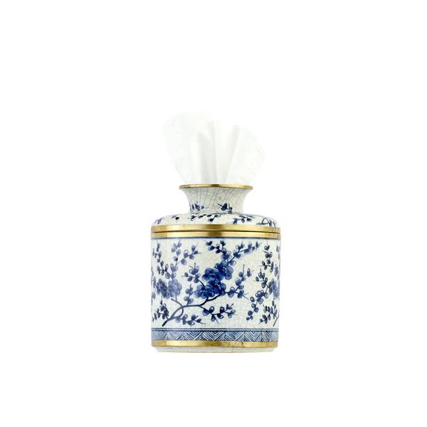 Blue & White Porcelain Tissue Holder | Caitlin Wilson Design