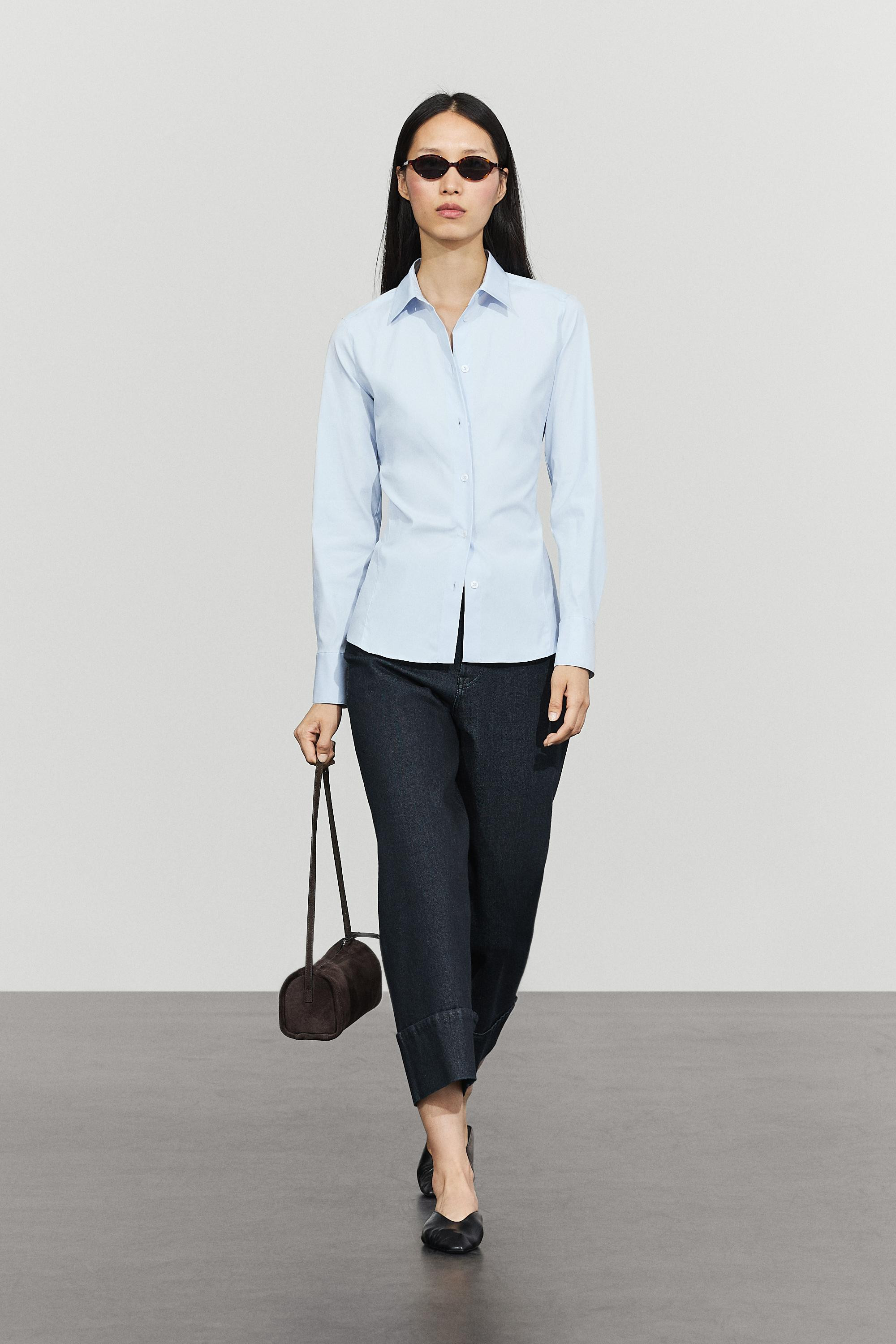 Camicia in popeline misto cotone | Massimo Dutti IT