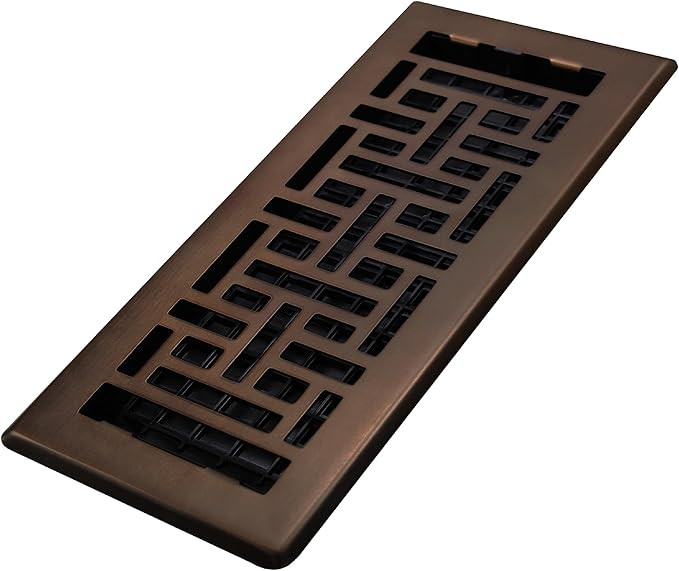 Decor Grates AJH410-RB Oriental Floor Register, 4x10 Inches, Rubbed Bronze Finish | Amazon (US)
