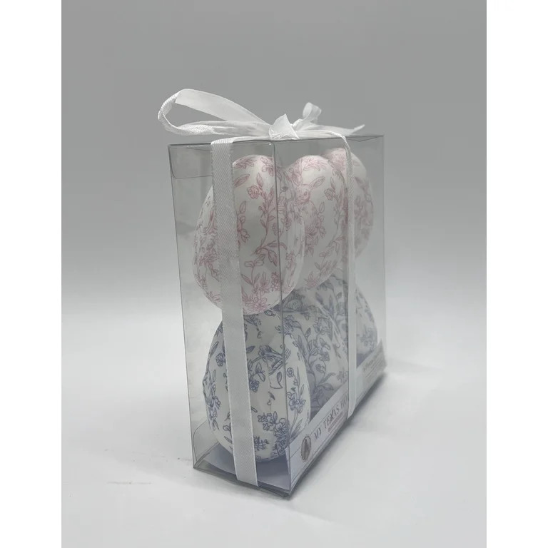 Fabric Floral Easter Egg Decorations, Pink and Blue, 6 Count, by My Texas House | Walmart (US)