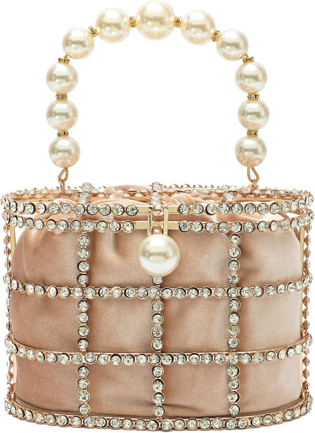 Evening Handbag Women Clutch Purses with Pearl Diamonds for Wedding Prom Birthday Party Dinner Acces | Amazon (US)