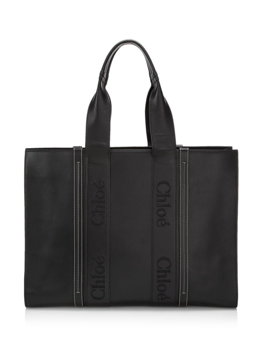 Chloé Large Woody Leather Tote | Saks Fifth Avenue