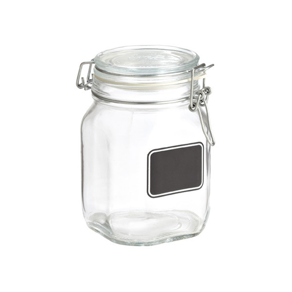 Bormioli Rocco 34 oz. Hermetic Jar w/ Chalk Label 1000 ml. | The Container Store