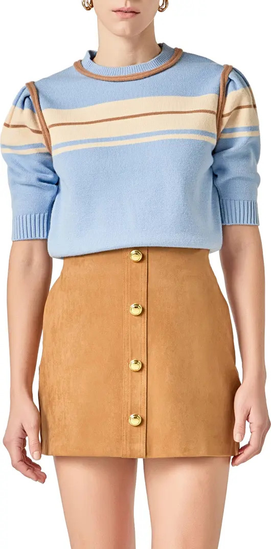 Stripe Puff Sleeve Sweater | Nordstrom