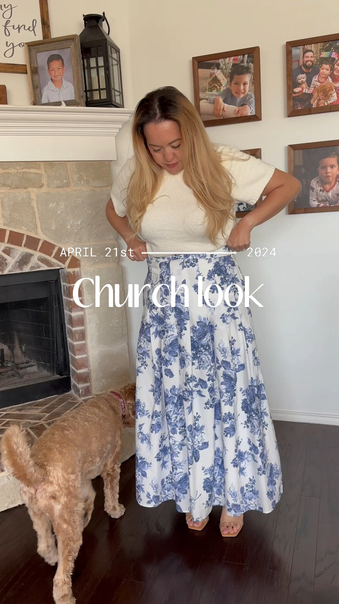 Sunday vibes in one of my favorite church looks! Rocking a stunning blue and white floral Poplin Pleated Midi Skirt paired with a cozy cream Crew Sweater Tee. Love how the colors complement each other perfectly! Check out the link for both colors of the skirt and explore four other chic options for the tee. 

#LTKfindsunder50 #LTKVideo #LTKstyletip