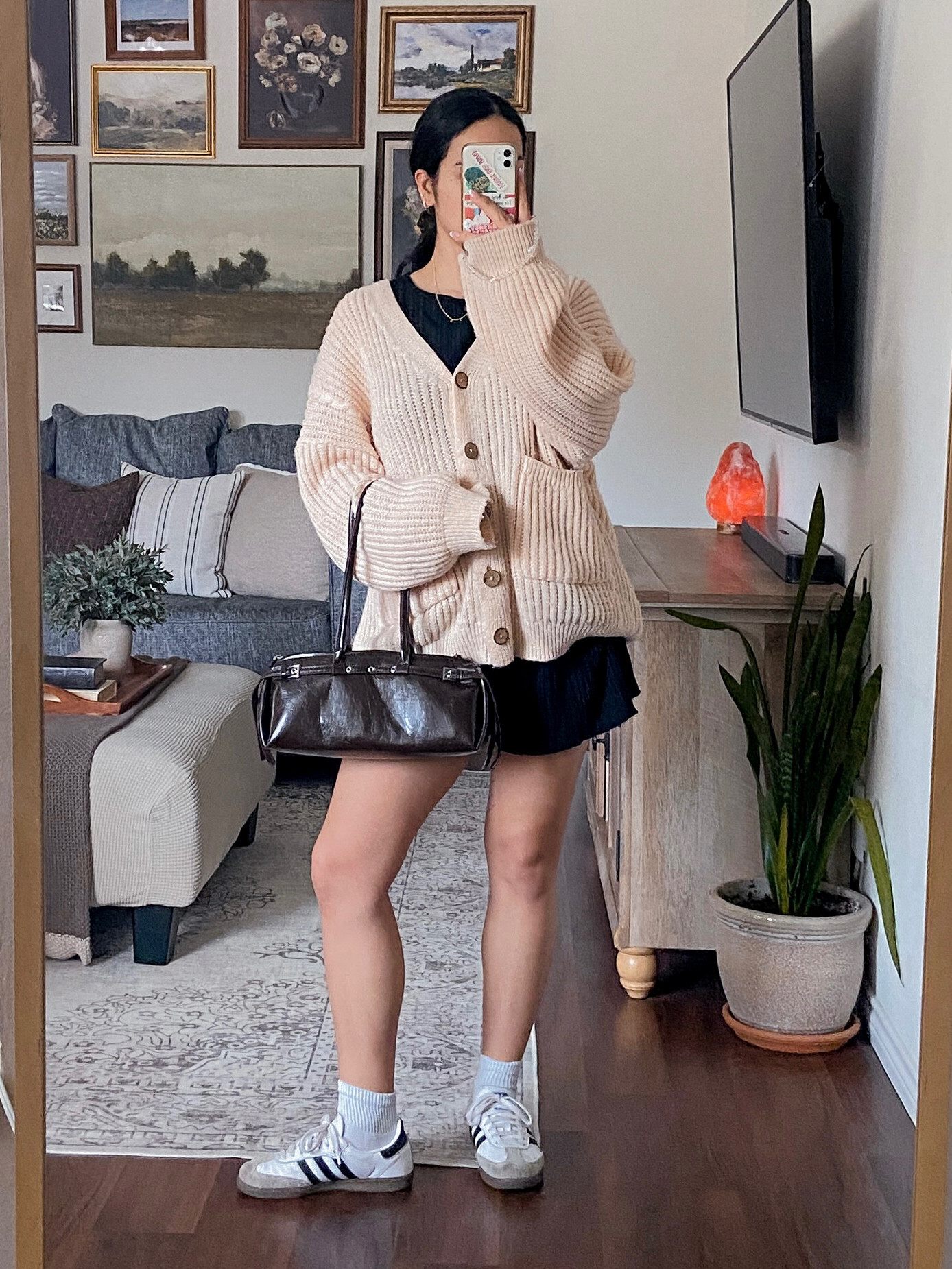 nail day outfit! 💅🏼 Texas fall casual outfit, black matching set outfit, cozy cardigan outfit inspo, Adidas Sambas outfit, sporty chic fall style, warm weather fall outfit, casual fall outfit ideas, everyday outfit inspo, relaxed street style look, minimalist fall fashion, comfortable fall outfit, Sambas sneaker styling, layered casual outfit idea, cute fall outfit inspo, effortless fall style, Amazon fashion finds, black tank and shorts set Amazon, affordable fall wardrobe, casual outfit essentials 2025, Samba sneakers outfit inspo, fall fashion finds Amazon, cozy cardigan styling, everyday outfit basics, trending sneakers 2025, fall fashion must haves  

 #LTKHalloween #LTKGiftGuide #LTKHoliday