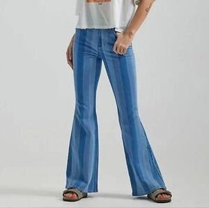 Lee Hits Of Blue High Rise Striped Flare Jean | Poshmark