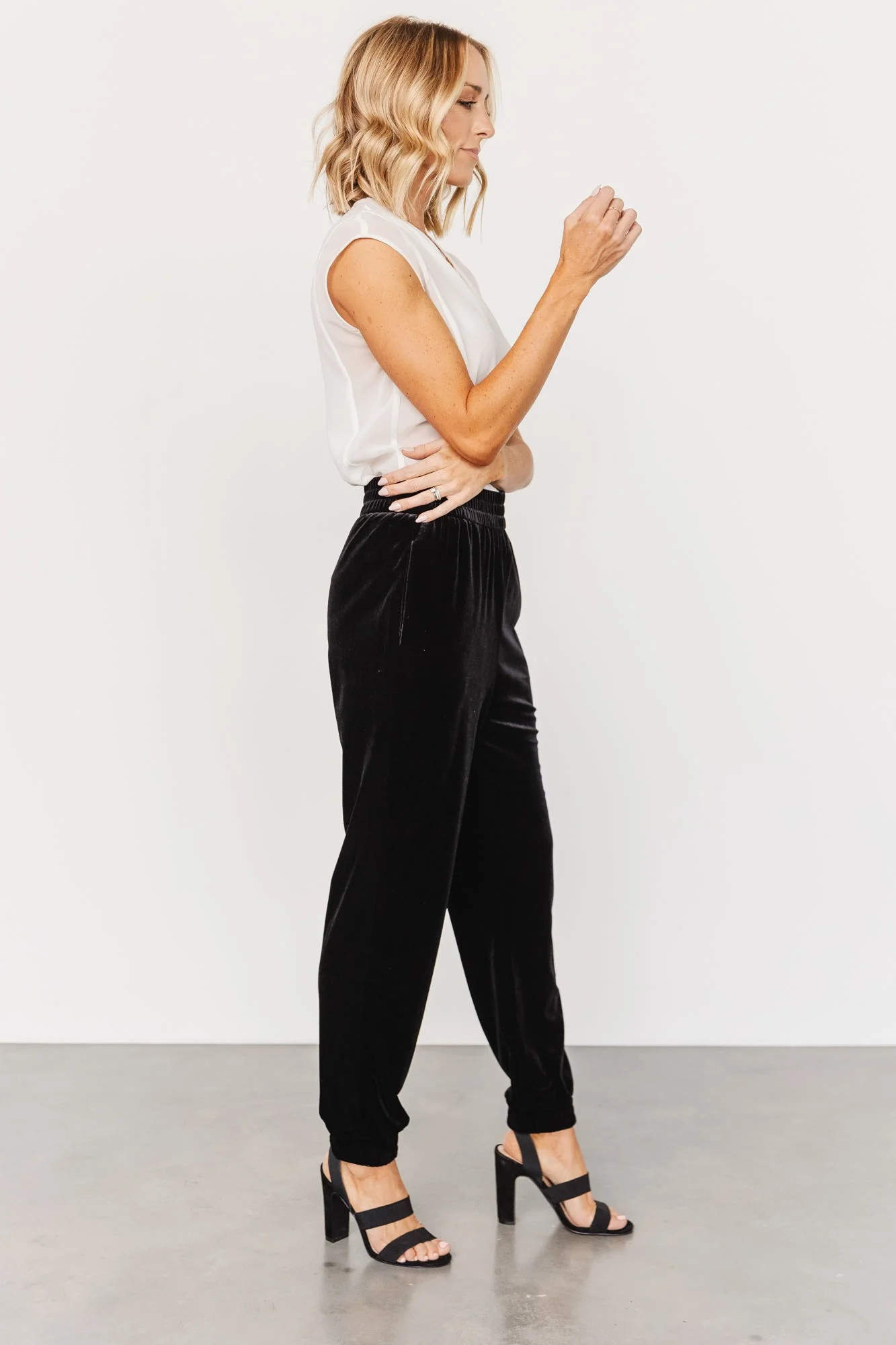 Archie Velvet Jogger Pants | Black | Baltic Born