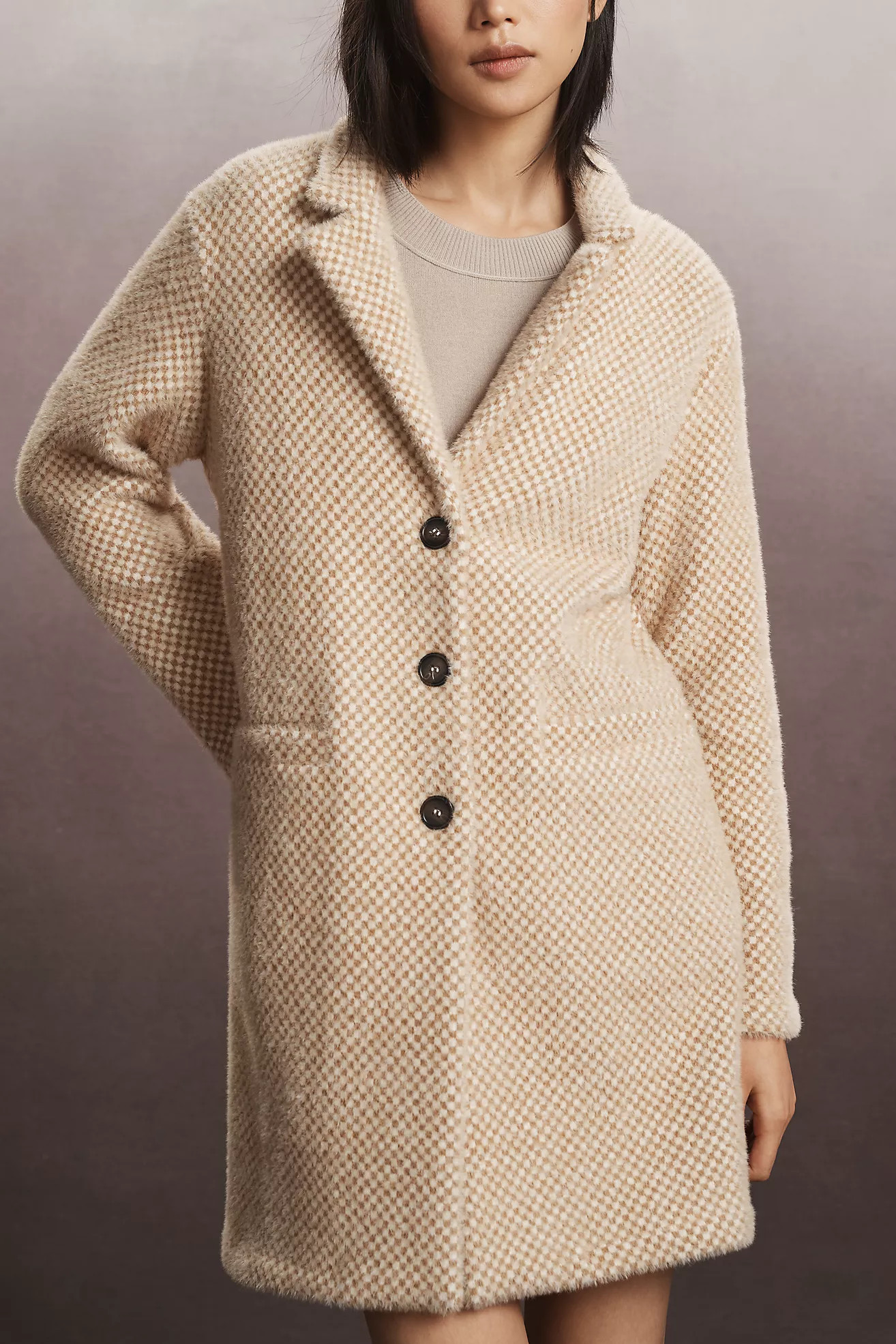 Sanctuary Hometown Fuzzy Knit Coat | Anthropologie (US)