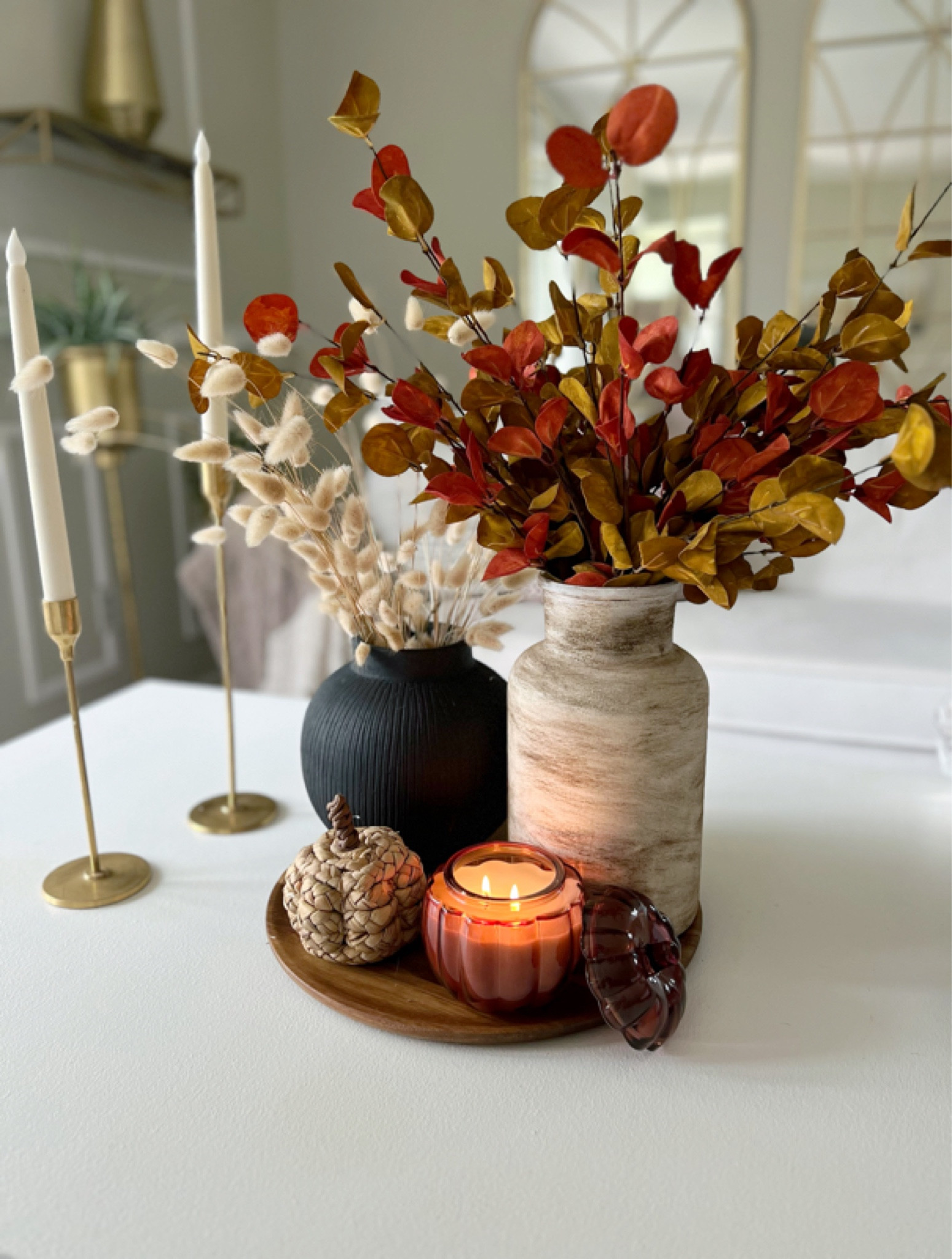 Fall inspired coffee table decor 🍂🍁 @target #Targetfinds #targethome | pumpkin | candle | vase | fall florals | living room styling 

#LTKsalealert #LTKhome #LTKSeasonal