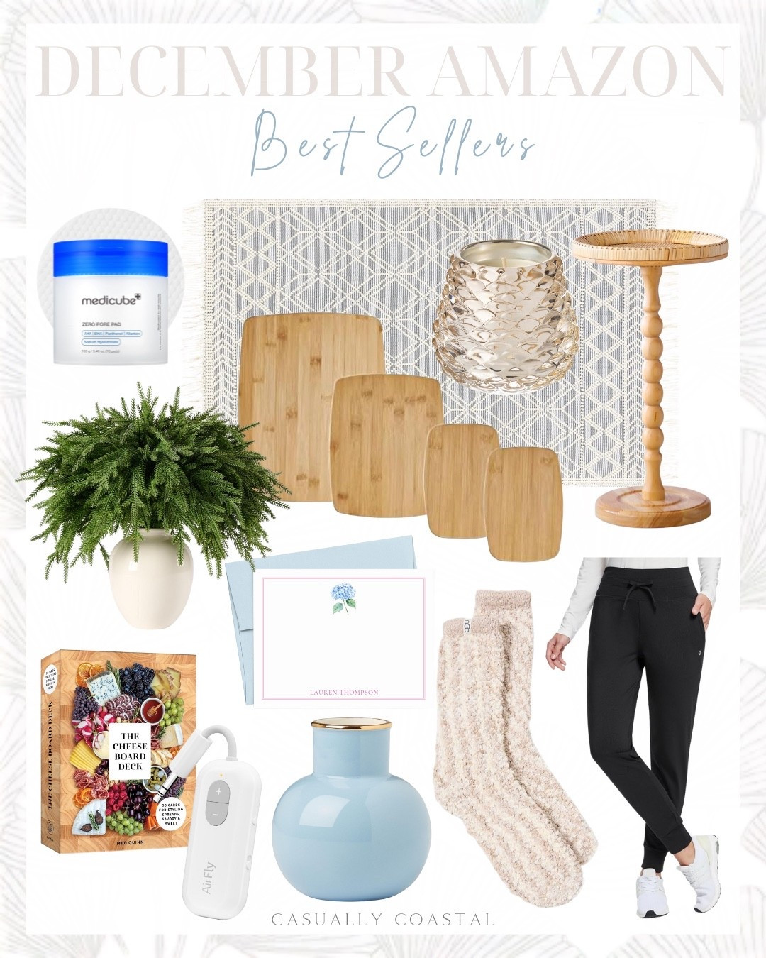 December Amazon Best Sellers

Amazon rug, Amazon faux plant, Amazon skincare, Amazon leggings, Amazon socks, Amazon vase, Amazon candle, Amazon drink table, medicube toner pads, fleece lined pants, air fly Bluetooth wireless audio transmitter, rattan round small side table, 18” Norfolk pine stems, UGG socks, reversible bamboo cutting boards, illume winter white glass pinecone candle, Kate Spade make it pop small vase, blue vase, The Cheese Board Deck, personalized hydrangea stationery cards and envelopes, wool rug, 2x4 rug, coastal rug 

#LTKFindsUnder50 #LTKFindsUnder100 #LTKHome