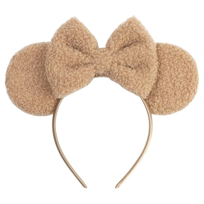 Wool Mouse Ear Headband, Fluffy Hair Bow Hairband, Festival Party Decoration Fashion Headwear for... | Amazon (US)