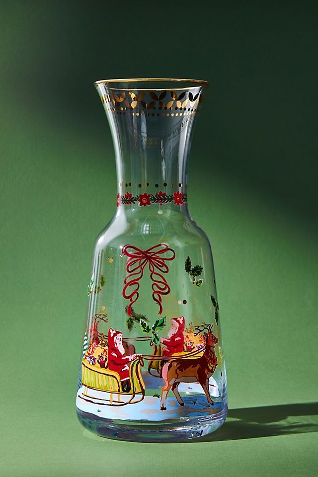 Nathalie Lete Santa's Sleigh Carafe | Anthropologie (US)