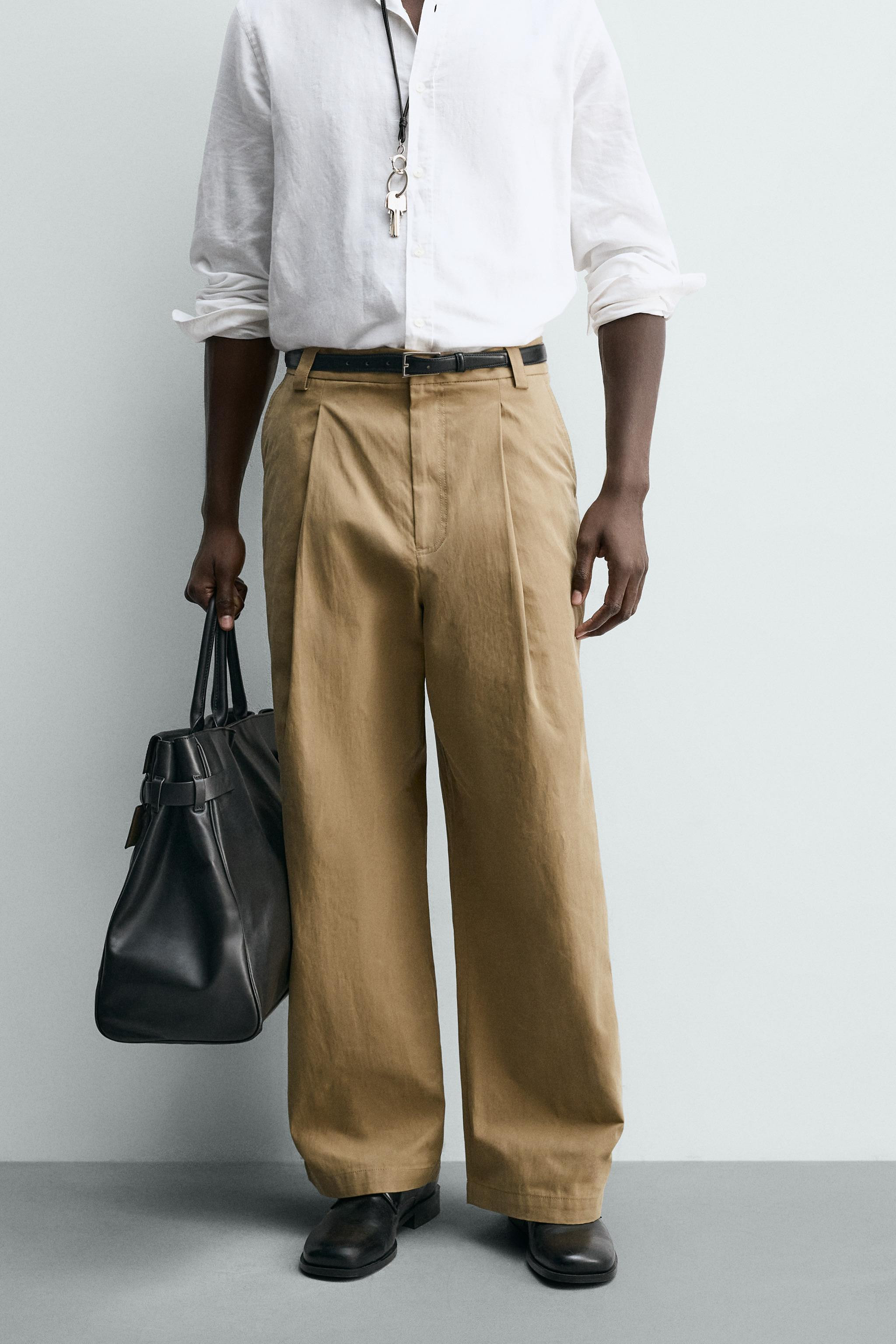 PLEATED BARREL FIT PANTS | Zara US