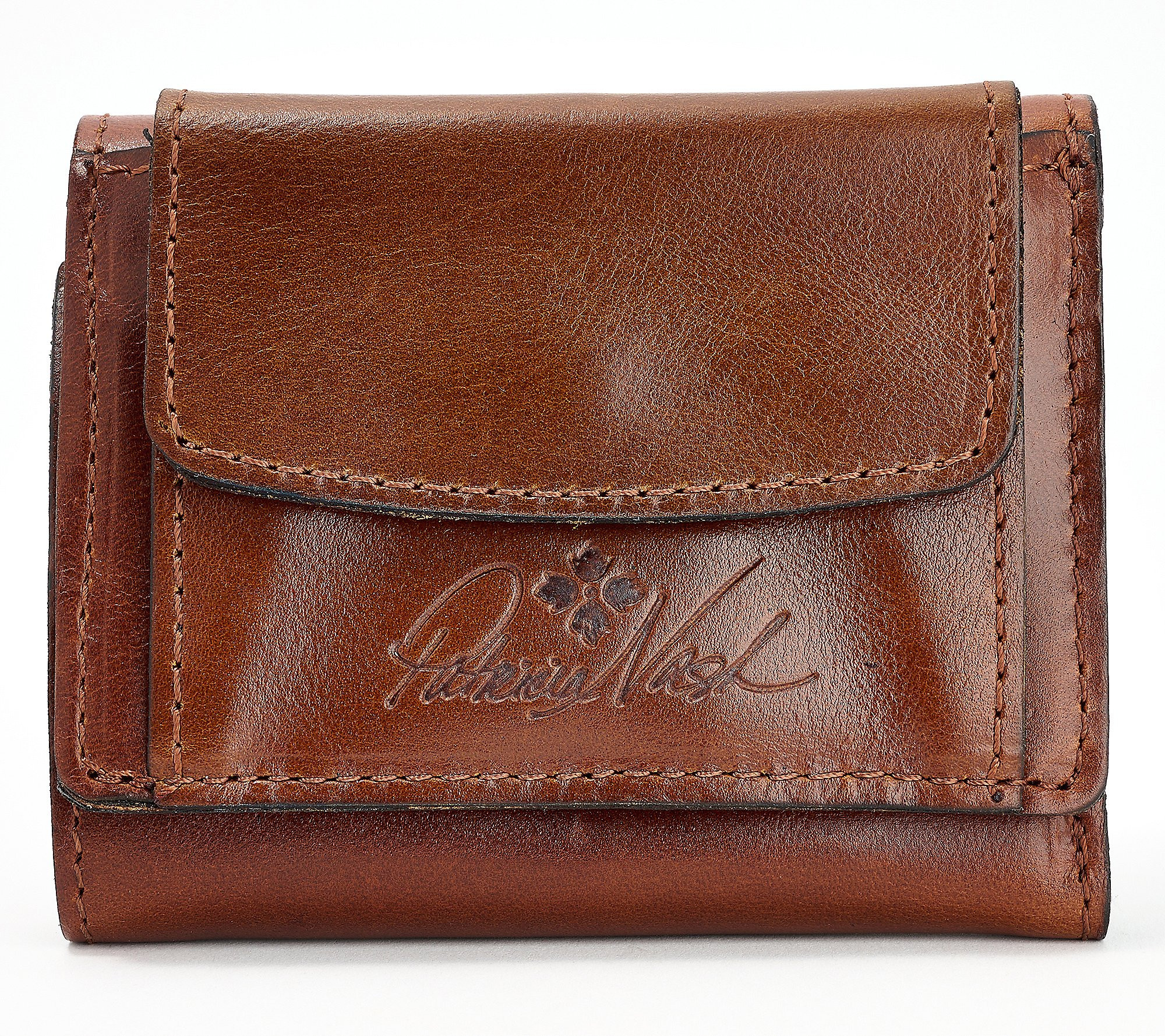As Is Patricia Nash Leather Libby Flap Wallet | QVC
