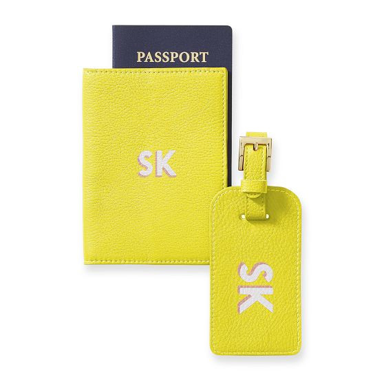 Leather Luggage Tag &amp; Passport Case Set | Mark and Graham