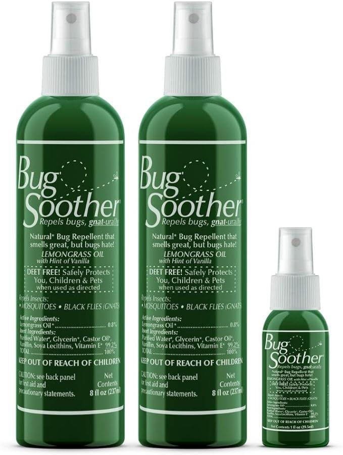 Bug Soother Spray (2, 8 oz) - Natural Insect, Gnat and Mosquito Repellent & Deterrent - Chemical-... | Amazon (US)