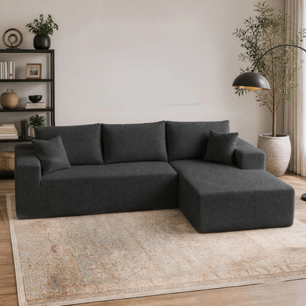Ellie Cloudy Boneless Sectional Couch With L-shape Chaise, No Assembly Required, Modern Modular S... | Wayfair North America