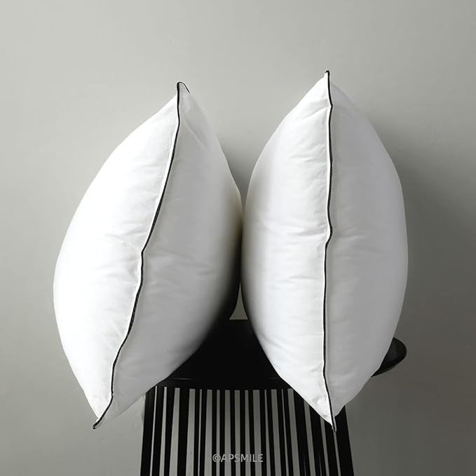 APSMILE Organic Feather Down Pillows Set of 2, Standard Size Bed Pillows for Sleeping with 100% C... | Amazon (US)