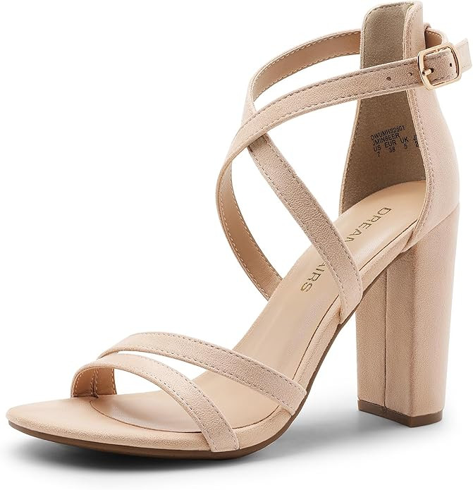 DREAM PAIRS Womens Chunky High Heels Sandals Adjustable Multi Strap Soft Comfort Block Heeled San... | Amazon (CA)
