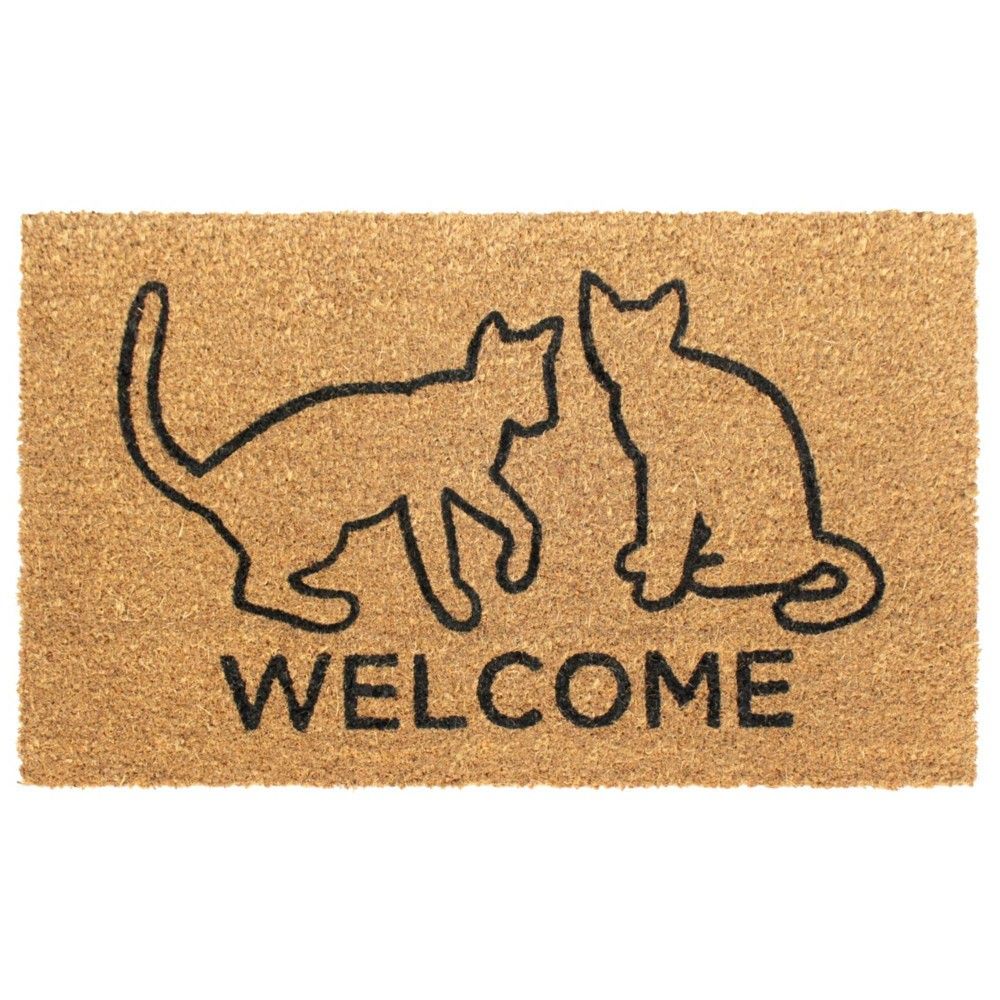 Raj Tufted Cats Welcome Doormat Black | Target