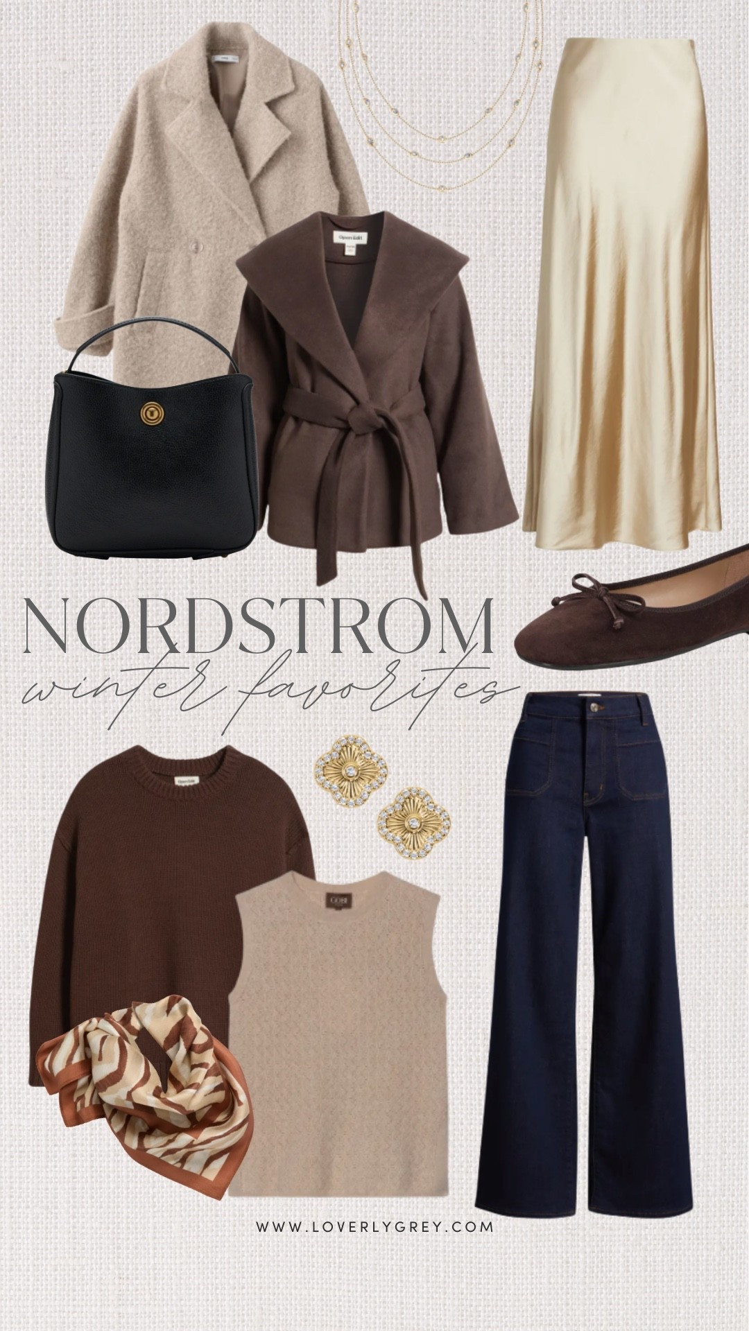 Nordstrom winter favorites that are perfect for colder days. I am loving the dark wash denim, brown wrap jacket, and beige coat. For accessories the brown ballet flats, patterned scarf, and black purse are all such chic options! 

#LTKSeasonal #LTKdayinmylife #LTKFindsUnder100