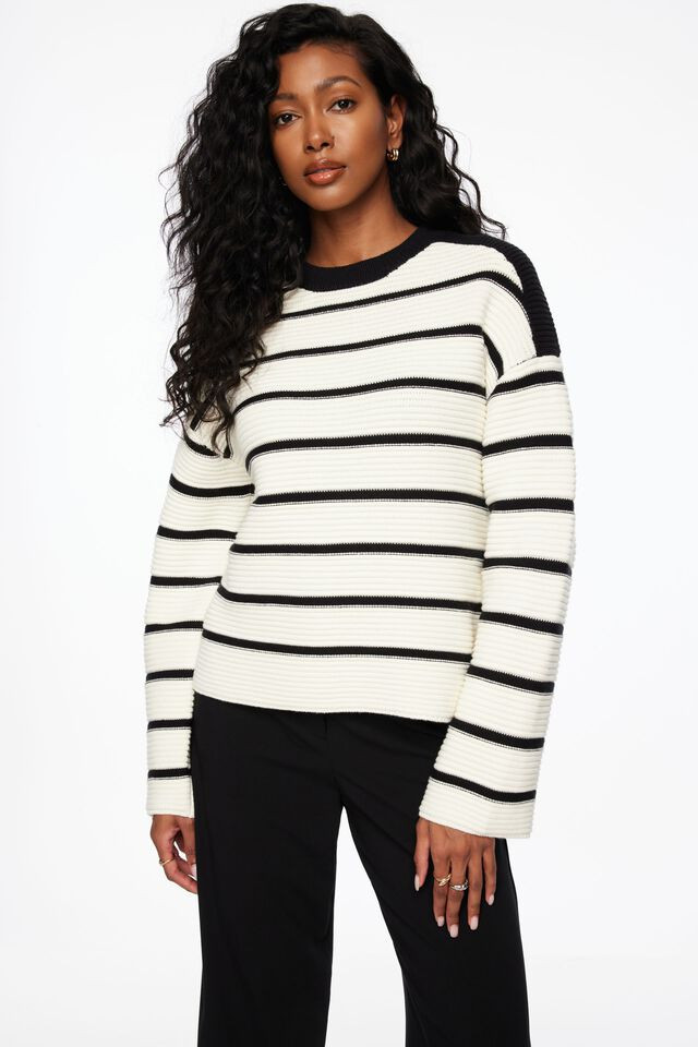 Otto Stripe Sweater | Dynamite Clothing