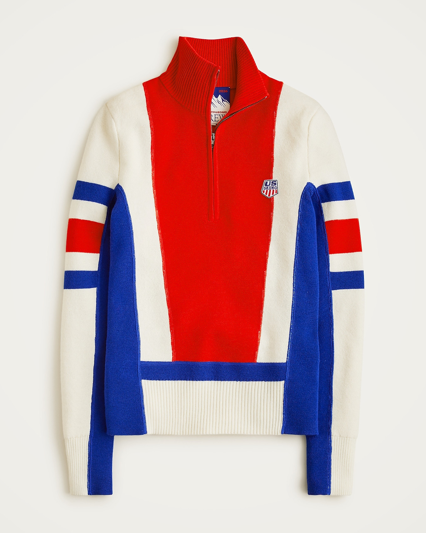 U.S. Ski & Snowboard by J.Crew graphic quarter-zip sweater in vintage wool | J. Crew US
