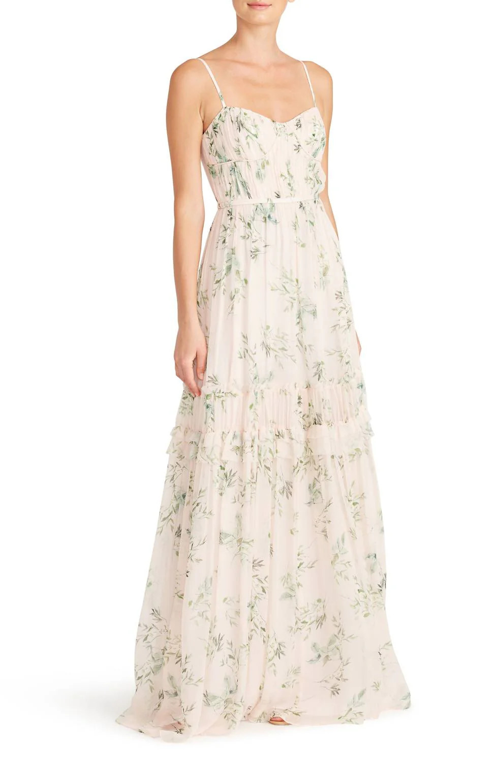 Cherry Blossom Chiffon Dress In Multi | Shop Simon