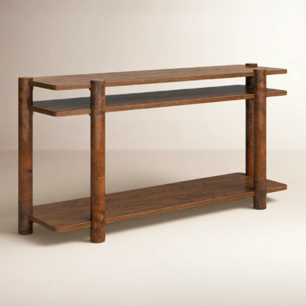 Hepburn 3 Shelf Wood Console Table | Joss & Main
