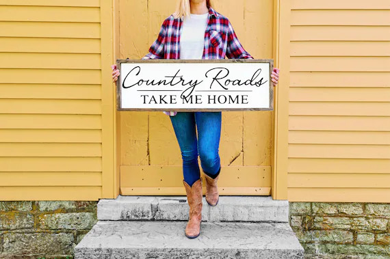 Country roads wall art | Etsy (US)