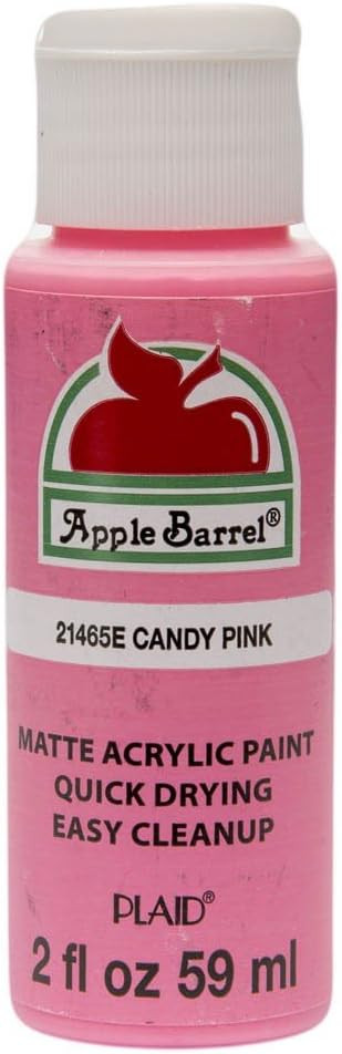 Apple Barrel Acrylic Paint in Assorted Colors (2 oz), 21465, Candy Pink | Amazon (US)