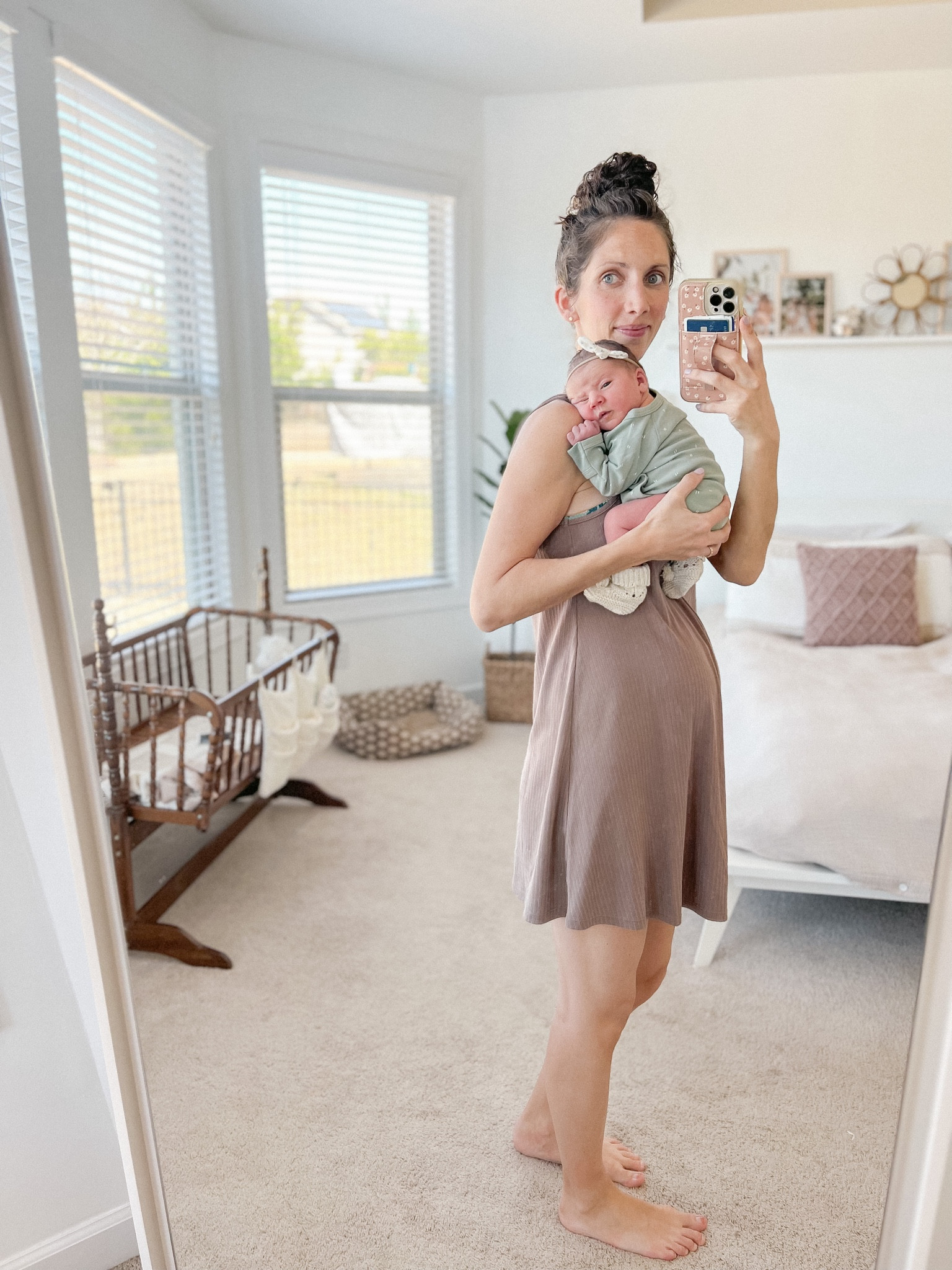 Love this nightgown pregnant and postpartum! It’s lightweight, has snaps to nurse easily, and a great length not to get twisted up in while you sleep 😆 I’m wearing an xs, and it fit great pregnant as well. I’m linking a shorts and tank set in the same fabric since I’m sure it’d be just as comfortable 👌🏽