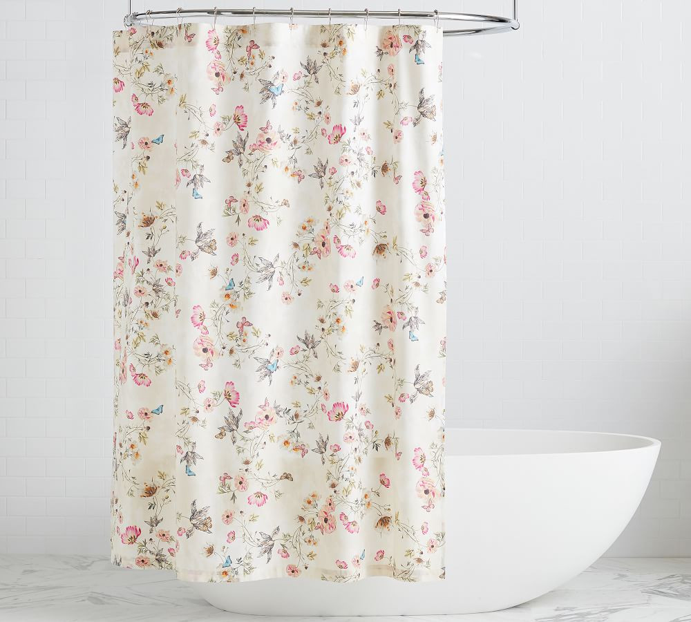Monique Lhuillier Tuileries Organic Shower Curtain | Pottery Barn (US)