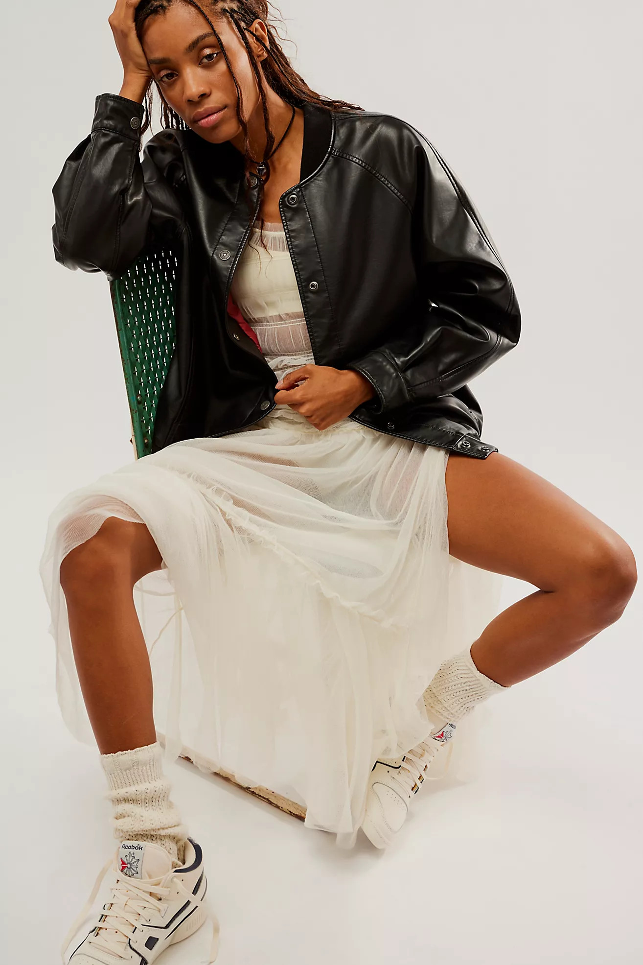 We The Free Wild Rose Vegan Leather Bomber | Free People (Global - UK&FR Excluded)