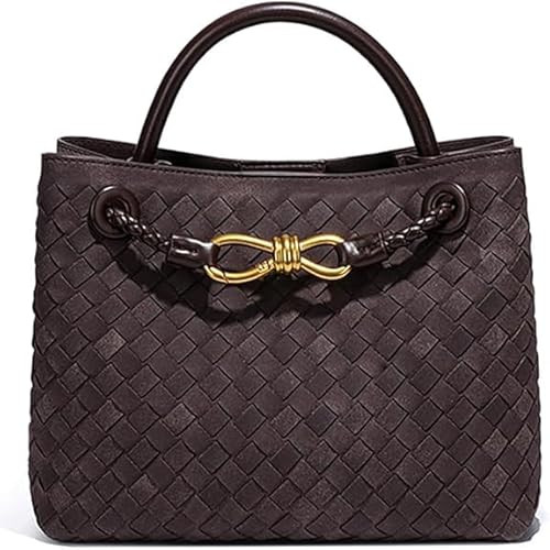 Suede Woven Tote Bag for Women Retro Woven Bag Handbag Bow Shoulder Satchel Suede Crossbody Purse Top Handle Tote Handbags | Amazon (US)