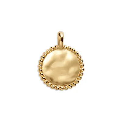 Monica Vinader Deia Beaded Disc Pendant Charm in 18Ct Gold Vermeil/st Silver at Nordstrom | Nordstrom