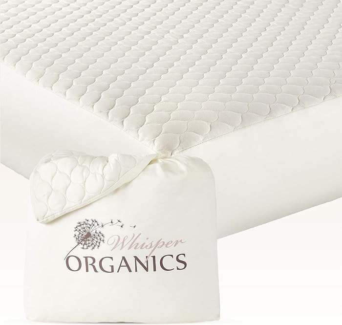 100% Cotton Organic Mattress Pad - Breathable & Cooling Mattress Protector King Size - Premium 30... | Amazon (US)