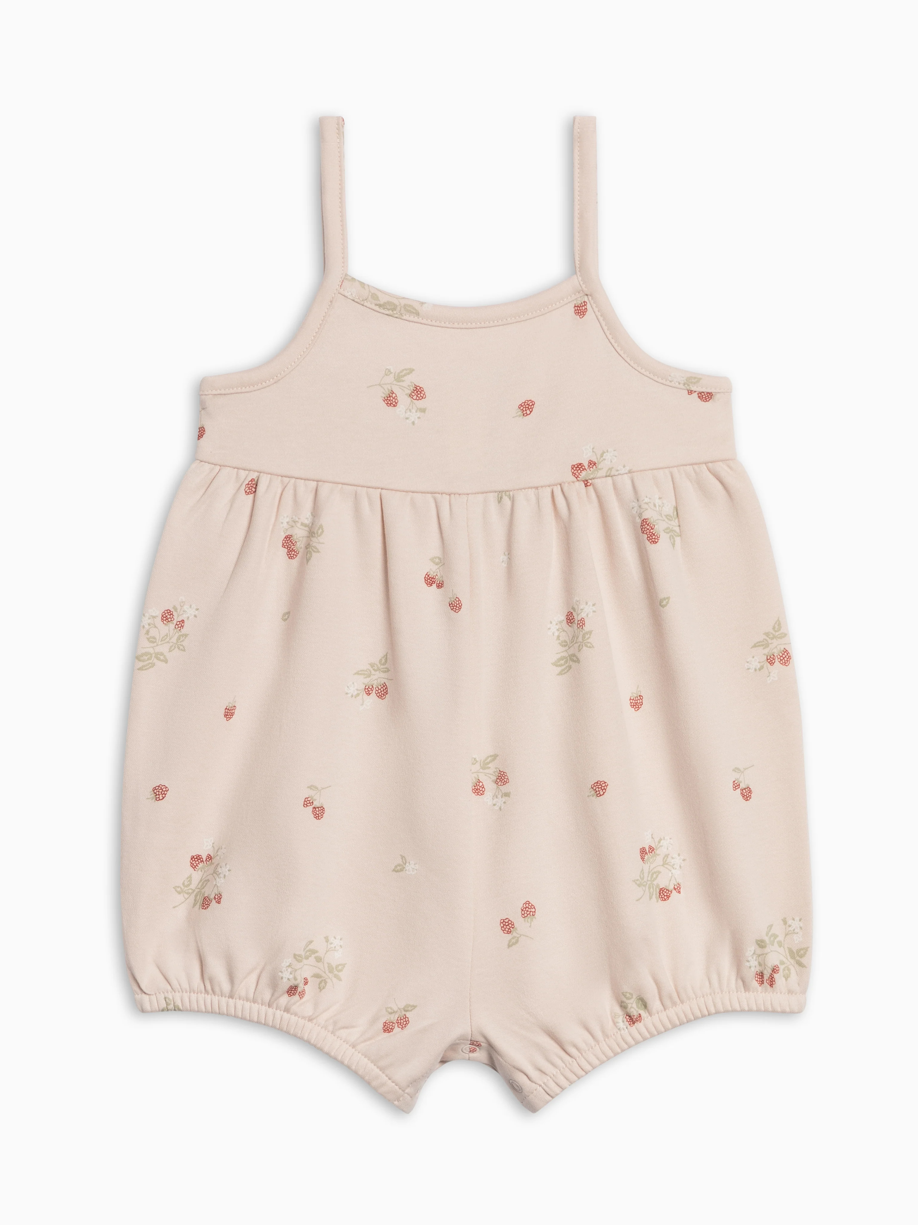 Sosi Tank Romper - Raspberries / Shell + Mint | Colored Organics