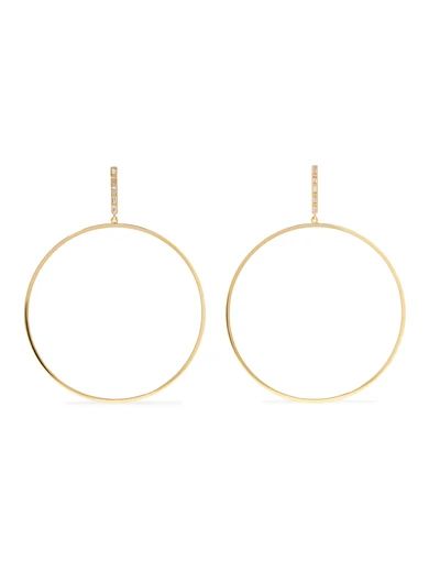 Ileana Makri - 18-karat Gold Diamond Hoop Earrings | NET-A-PORTER (US)