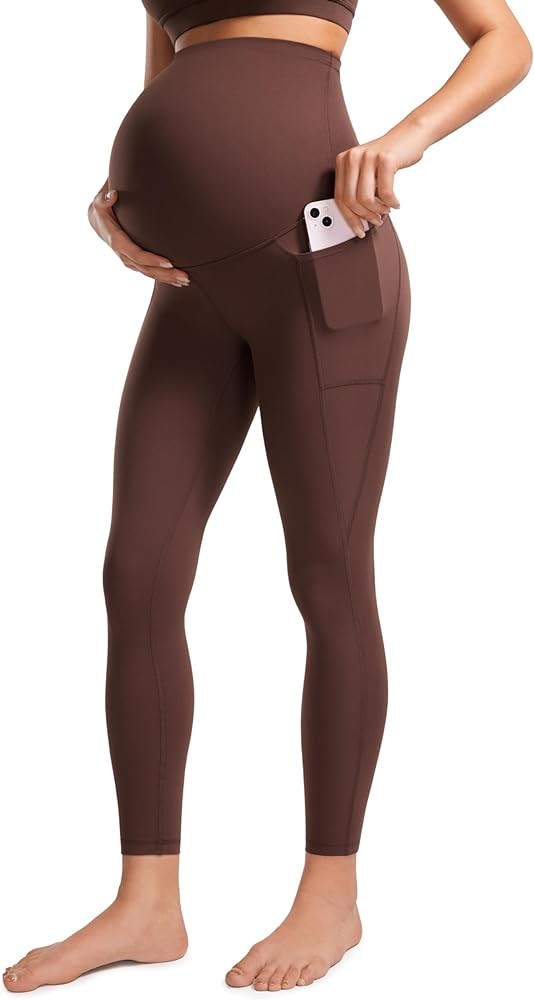 CRZ YOGA Womens Butterluxe Maternity Leggings with Pockets Over The Belly 25" - Workout Active Yo... | Amazon (US)